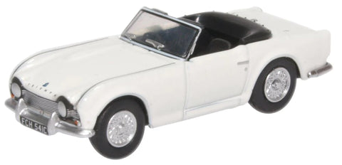 Oxford Diecast 1:76 Triumph TR4 Convertible White 76TR4003 - Roads And Rails