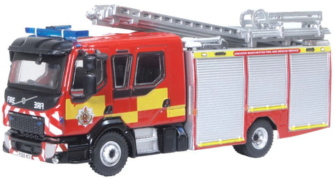 Oxford Diecast 1:76 Volvo FL Emergency One Pump Ladder Manchester Fire Engine 76VEO003