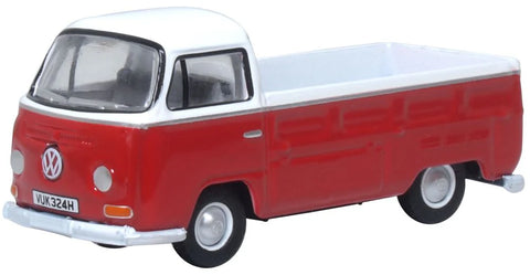 Oxford Diecast 1:76 VW Bay Window Camper Pick Up Poppy Red/White 76VW033