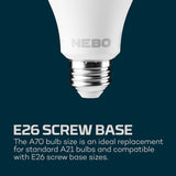 Nebo Power Cut Back Up Bulb, Stays On Without Power