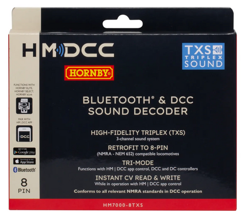 Hornby HM7000-8TXS: Bluetooth® & DCC Sound Decoder (8-pin) R7336