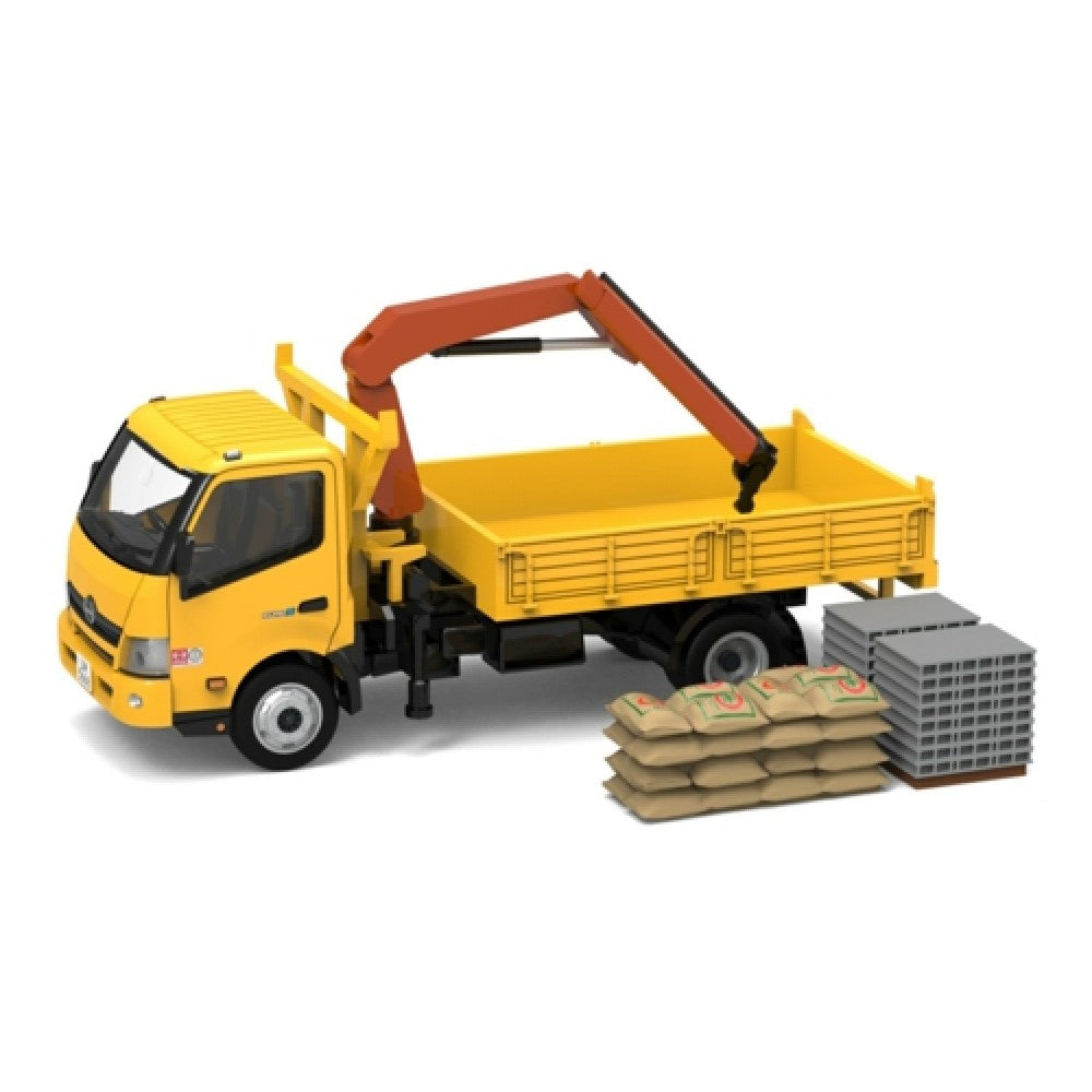 Tiny HK Diecast 1:76 Mitsubishi Fuso Canter Dropside With Grabber And Load  65528